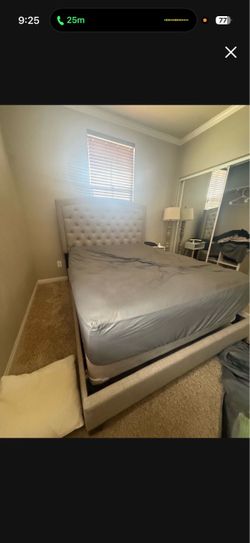 Queen size bed and mattress