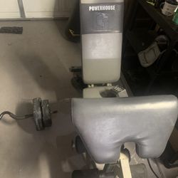 Weight Rack Plus Bench Curl Bar And Punching Bag 