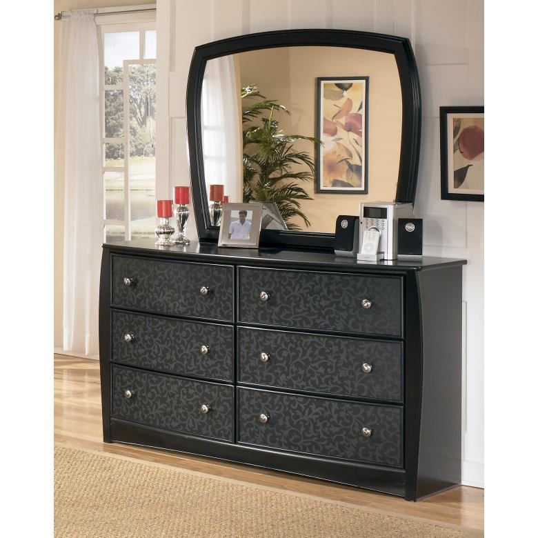 Dresser With Mirror And 6 Drawers