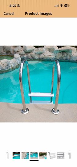 XtremepowerUS 5-Step Swimming Pool Ladder, Non-Slip Steps Ladder for In-Ground Stainless Steel Step for Indoor/Outdoor Pool, (5 Step) 50+ bought in pa