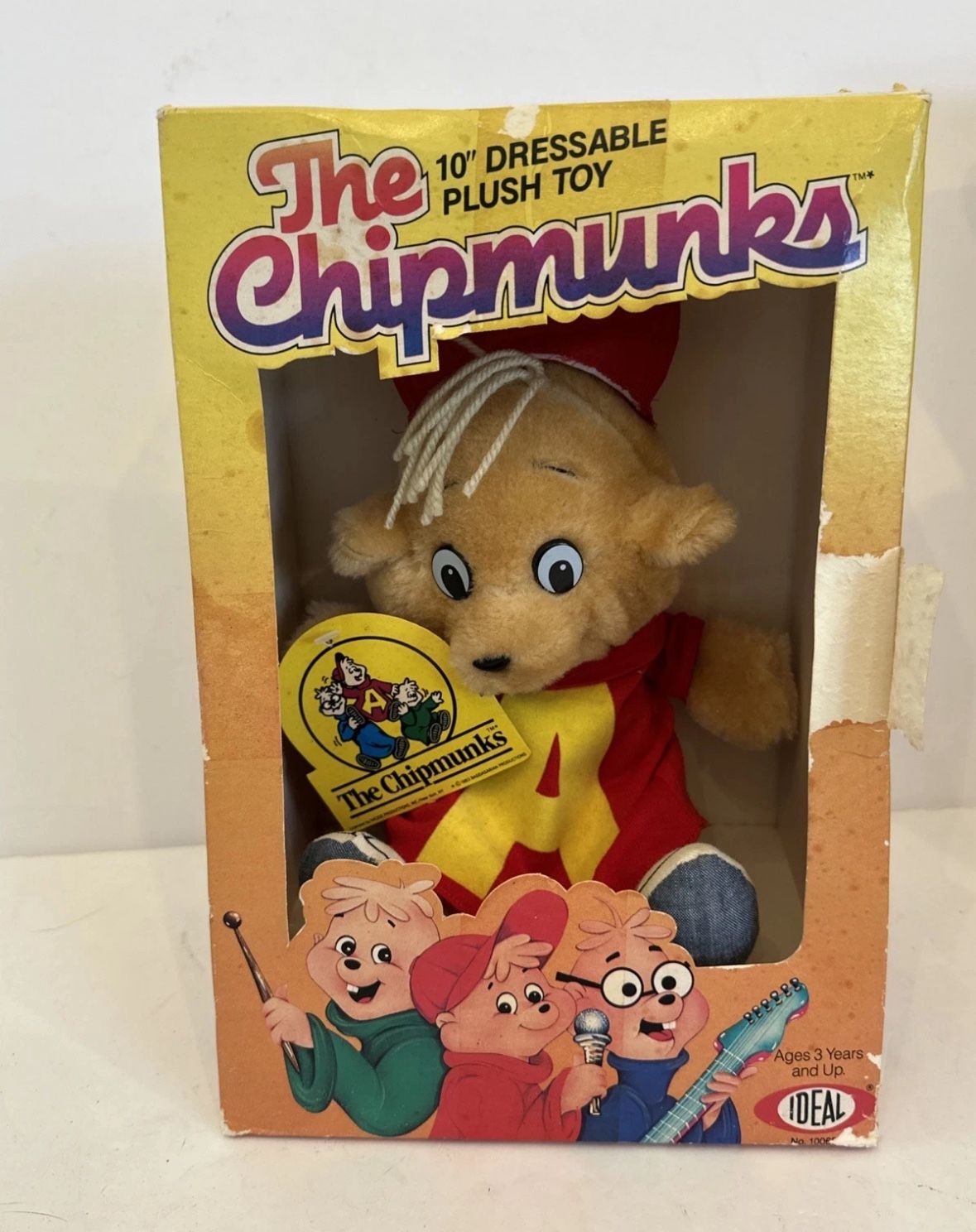 1983 Alvin The Chipmunks 10" Ideal Dressable Plush Toy