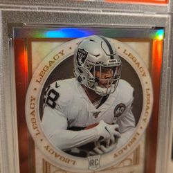 2019 PANINI CHRONICLES JOSH JACOBS LEGACY-RED PSA 10