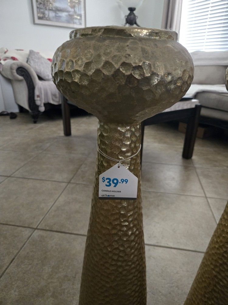 Gold Furniture Candle Holders. New