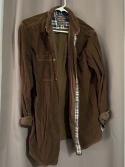 Brown button up
