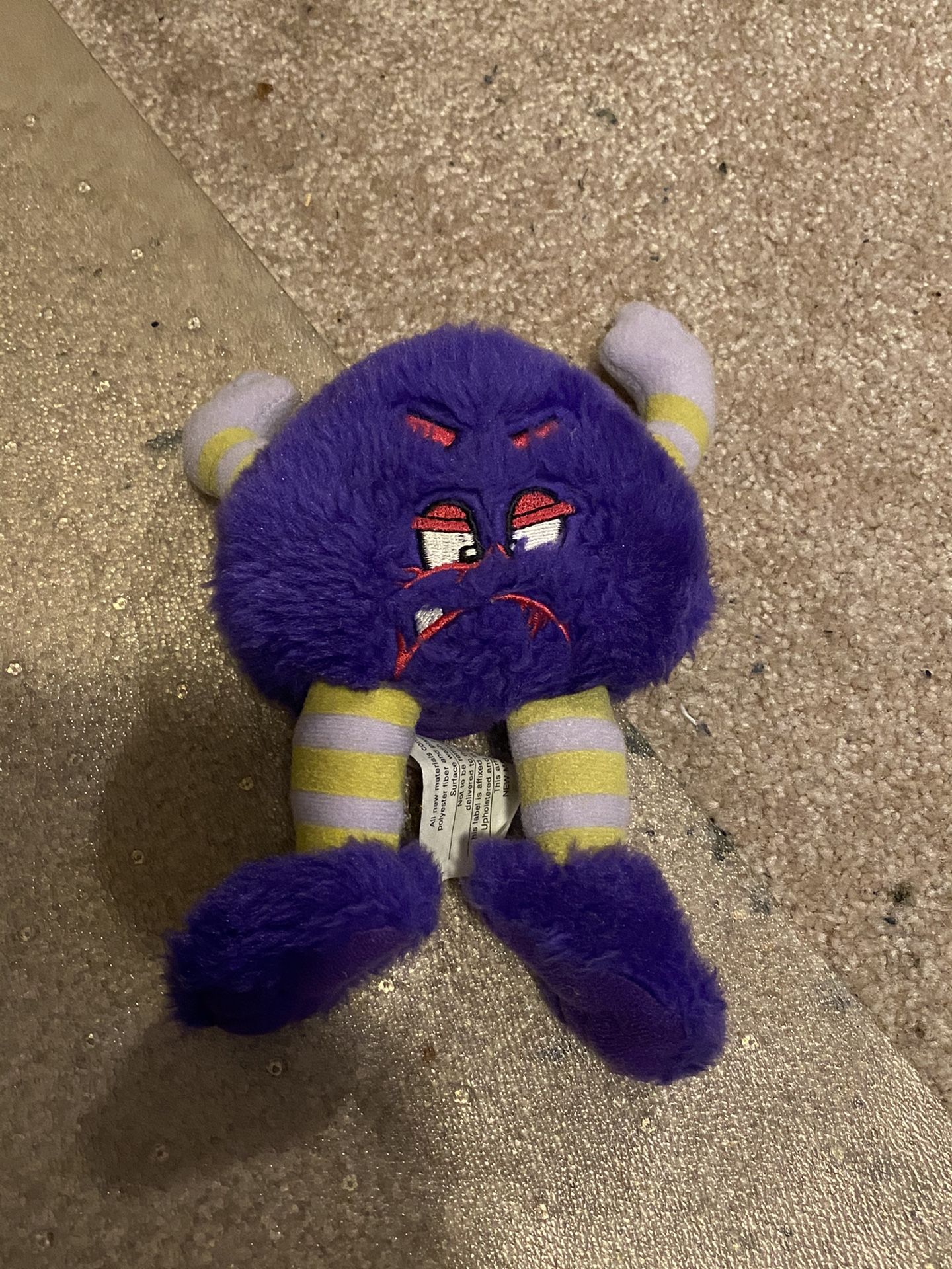 Vintage Silly Slammers Purple Monster 1998 Bean Bags With Attitude stuffed animals original rare collectible