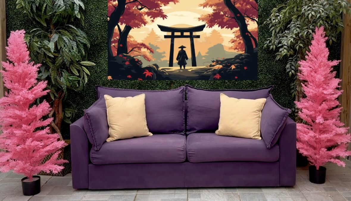 (Free Delivery 🚚) Purple Ikea Couch