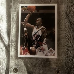 1(contact info removed) autographed  Michael Jordan in case and with certificate of authenticity