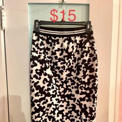 $15 Women’s Womens BONGO HALLOWEEN Disney Jesse COSTUME Cowgirl size MEDIUM Ladies cow print toy story bound pencil skirt straight Black And White
