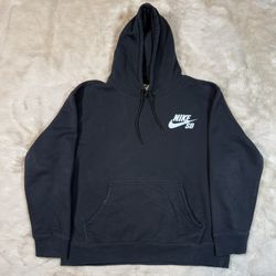 NIKE SB ICON PULLOVER SKATE HOODIE BLACK MEN’S L