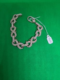 10 karat fully bustdown diamond braclet