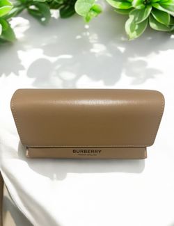 Burberry Tan Leather glasses case