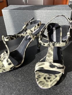 Via Spiga Leopard Print Heels 8.5 Good Condition