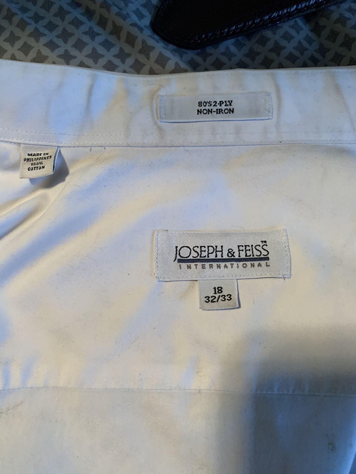 18 Size Joseph & Feiss International Men’s Full Sleeve White Shirt