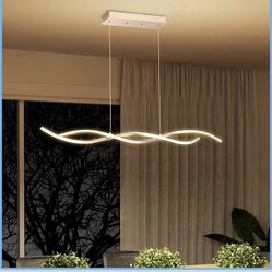 LED Pendant Light Kitchen Island, Modern Ceiling Light Fixture, Dimmable Indoor Hanging Lamp Chandel