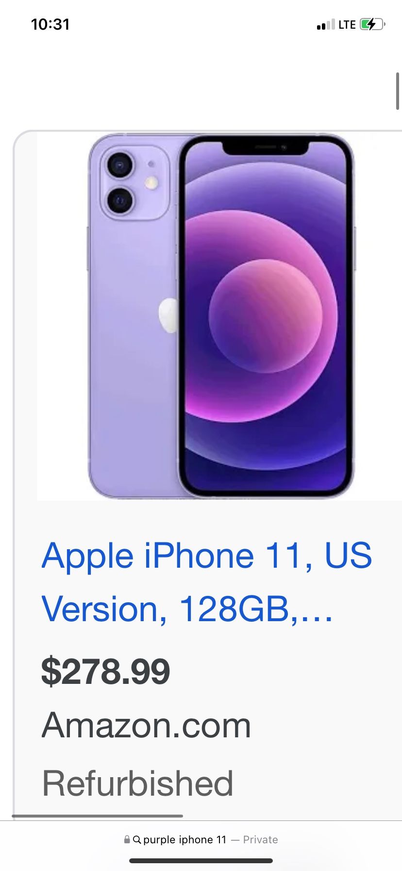 Purple Iphone 11