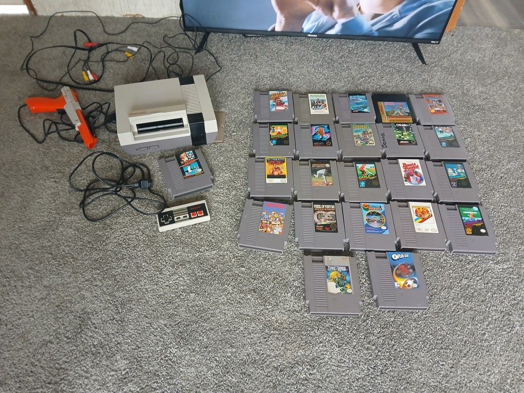 Vintage Video Game System & Games
