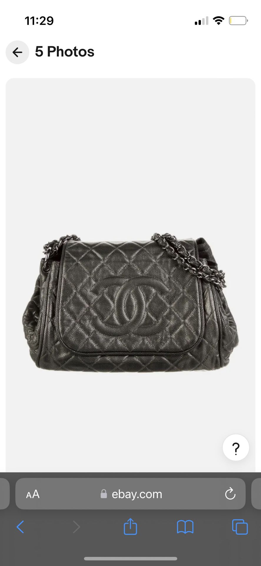 Chanel Timeless Accordion Flap Bag Quilted Caviar Black