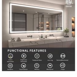 84x32” LED Vanity Mirror - In Box 
