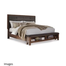 Queen Upholstered Panel Bed