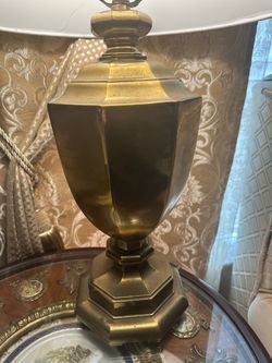Antique Pair copper lamp brass