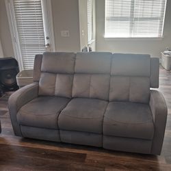 2 Piece Gray Recliner Set