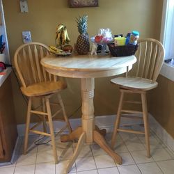 Pedistool  Table With2 Chairs