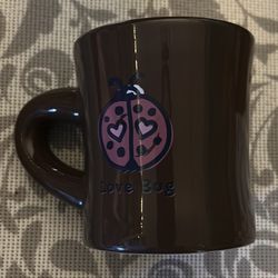 Life is Good: Dark Brown “Love Bug” (Ladybug) Mug