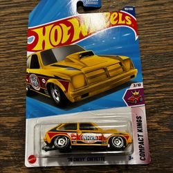 Hot Wheels '76 Chevy Chevette, Yellow, 2025 Compact Kings, Mint On Card