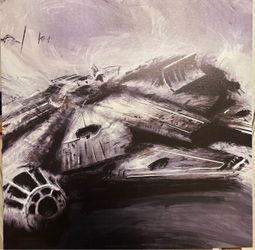 Millennium Falcon Battle on Canvas