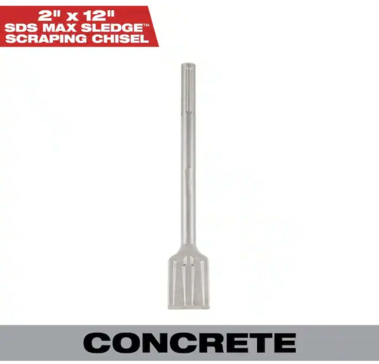 Milwaukee 2 in. x 12 in. SLEDGE SDS-MAX Scraping Chisel