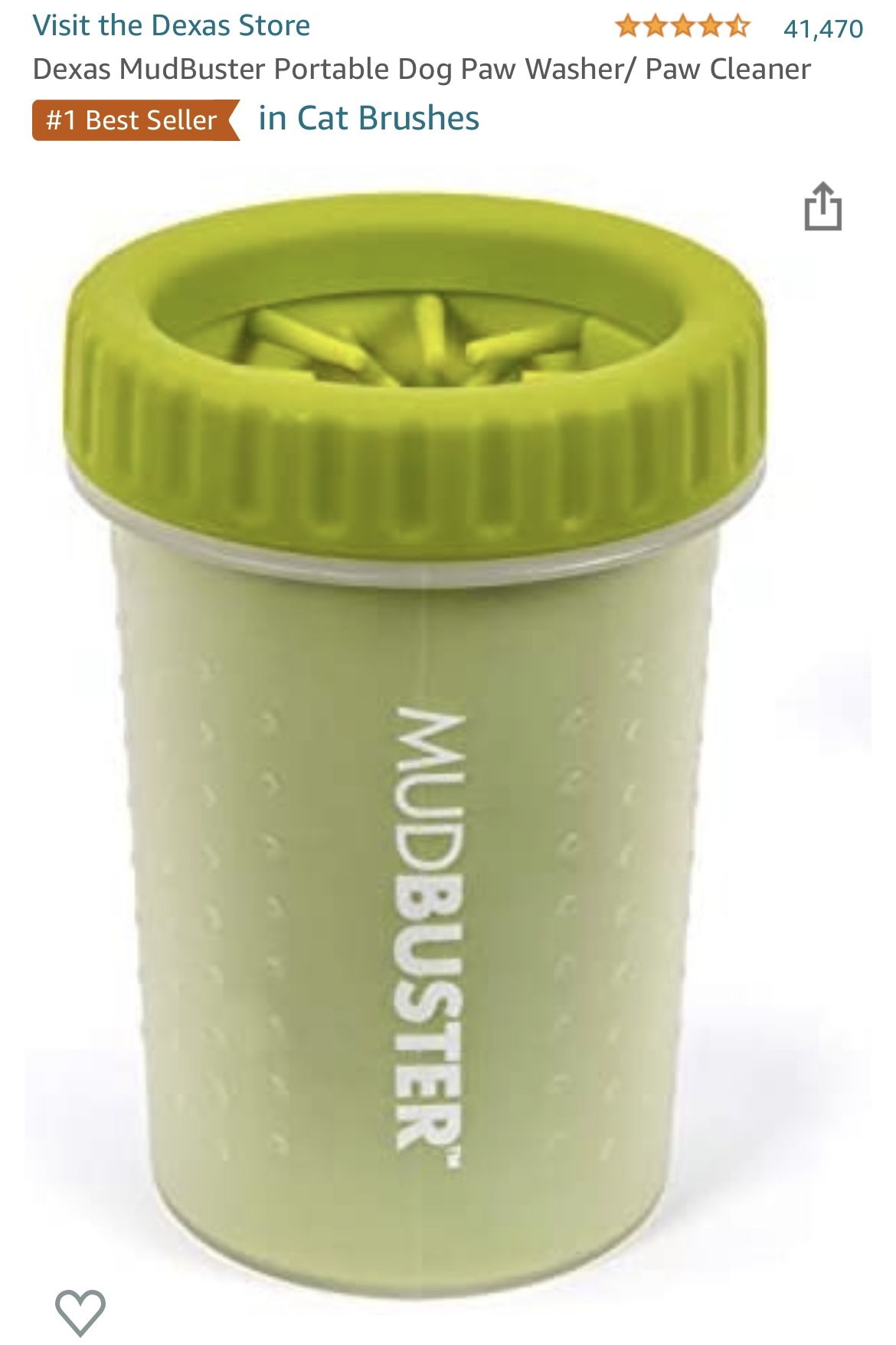 Dexas MudBuster Portable Dog Paw Washer/ Paw Cleaner new