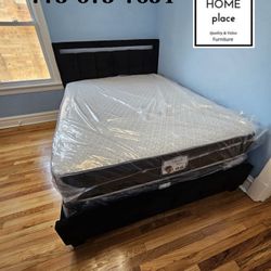 LED King Bed Frame With Mattress & BoxspringALL INCLUDED!! Only $499 🚨 Ready For Delivery 🚚 