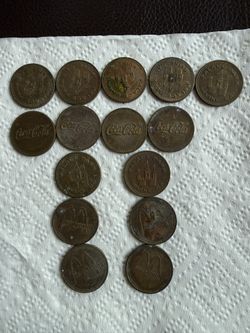 Vintage Caca Cola And McDonald’s Tokens, $4 Each Or $50 For All, Check Pictures To Compare On Line Price 