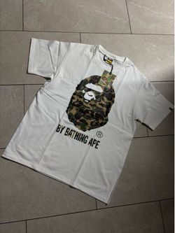 Military camo and white Bape tee