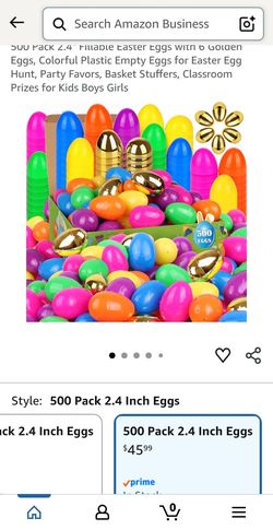 Plastic Easter Eggs w/ Gold eggs