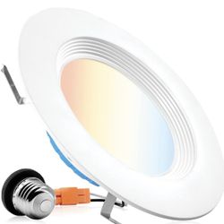 NEW!  5”- 6” LED Retrofit Can Recessed Lighting, Baffle Trim