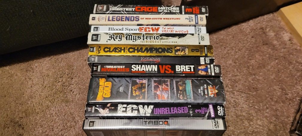 10 Wrestling Dvd Lot