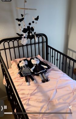 Goth Style Black Crib