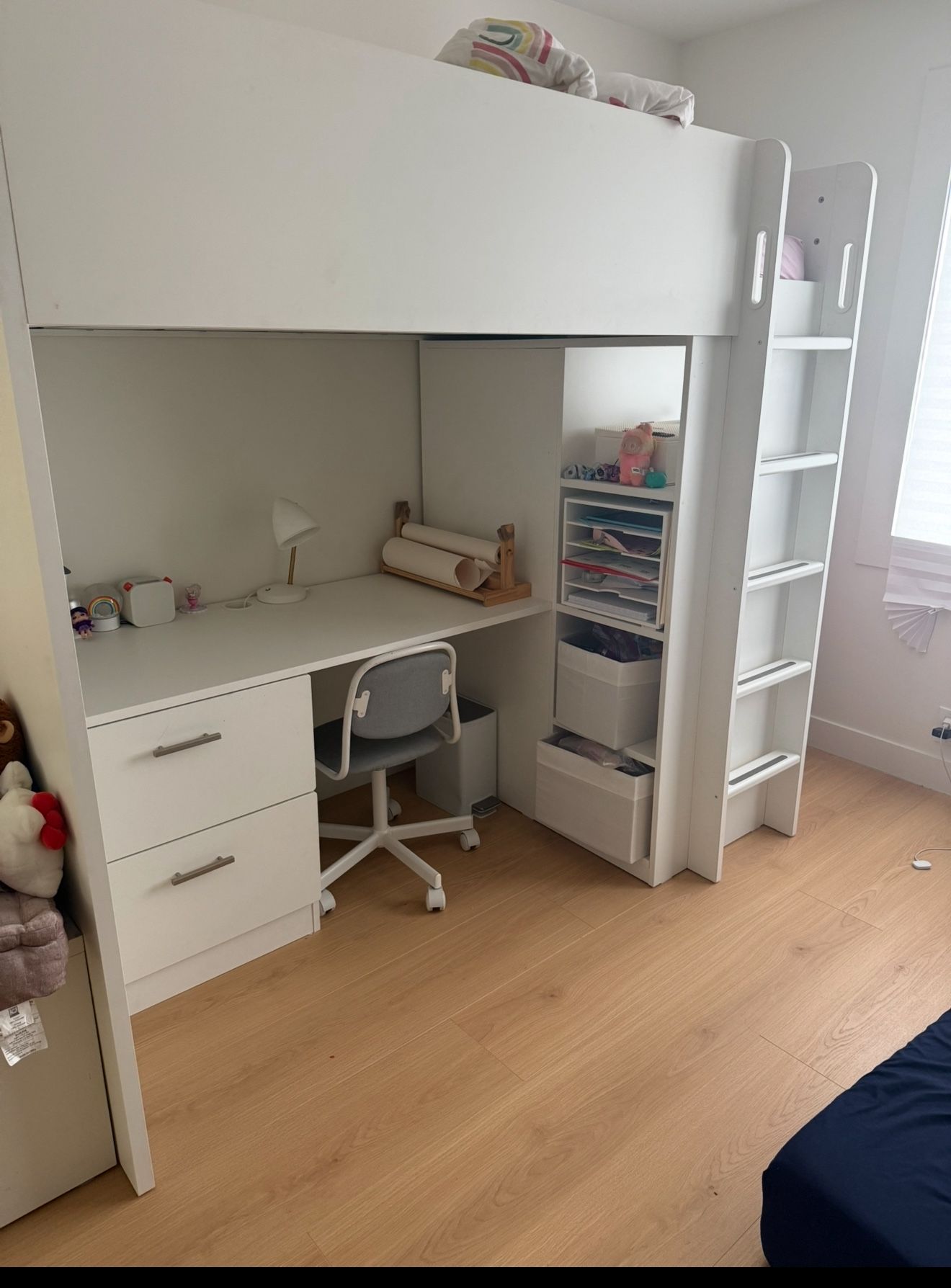 Kids Loft bed with desk and Storage 
