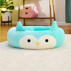 Squishmallows Original Teal Winston The Owl 30in Large Pet Bed