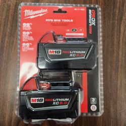 Battery milwaukee 5.0 pack 2pcs
