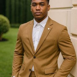 New Exclusive Gold Color Domenico Vacco Suit And Pants.