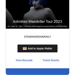 Ashnikko Concert Ticket 