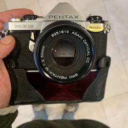 Pentax Film Camera And Lens