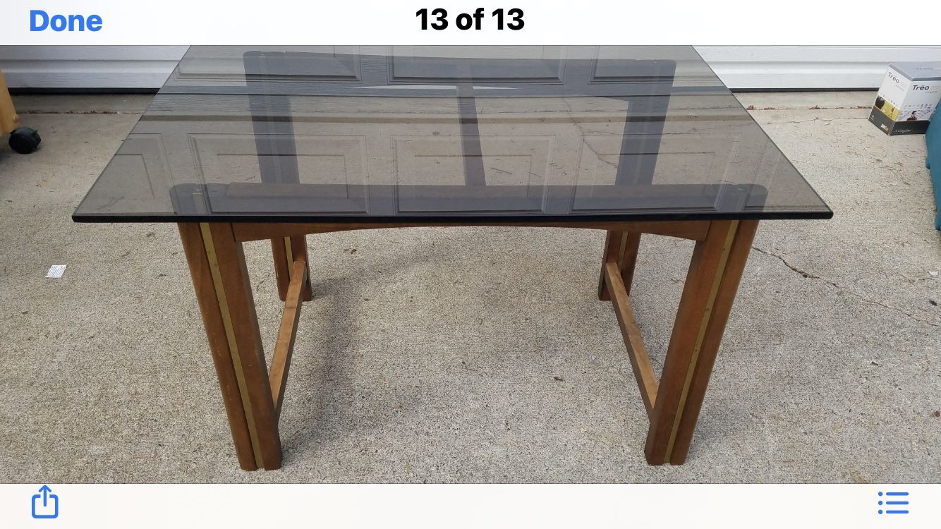 Glass Top End Table 30x20