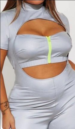Halloween Costume Reflective silver grey 3X