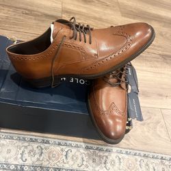 Cole Haan Mens Modern Essentials Wingtip- C34598 BRITISH TAN