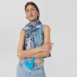 TOUS Lamba polyester scarf in orange.