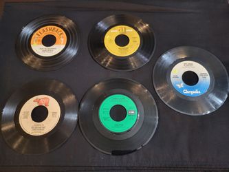 (5 Vinyl records) Merrilee Rush Angel of the morning - Linda Ronstadt Blue Bayou - Suzi Quatro Stumblin' in - Robert John Sad Eyes - Nick Gilder Hot