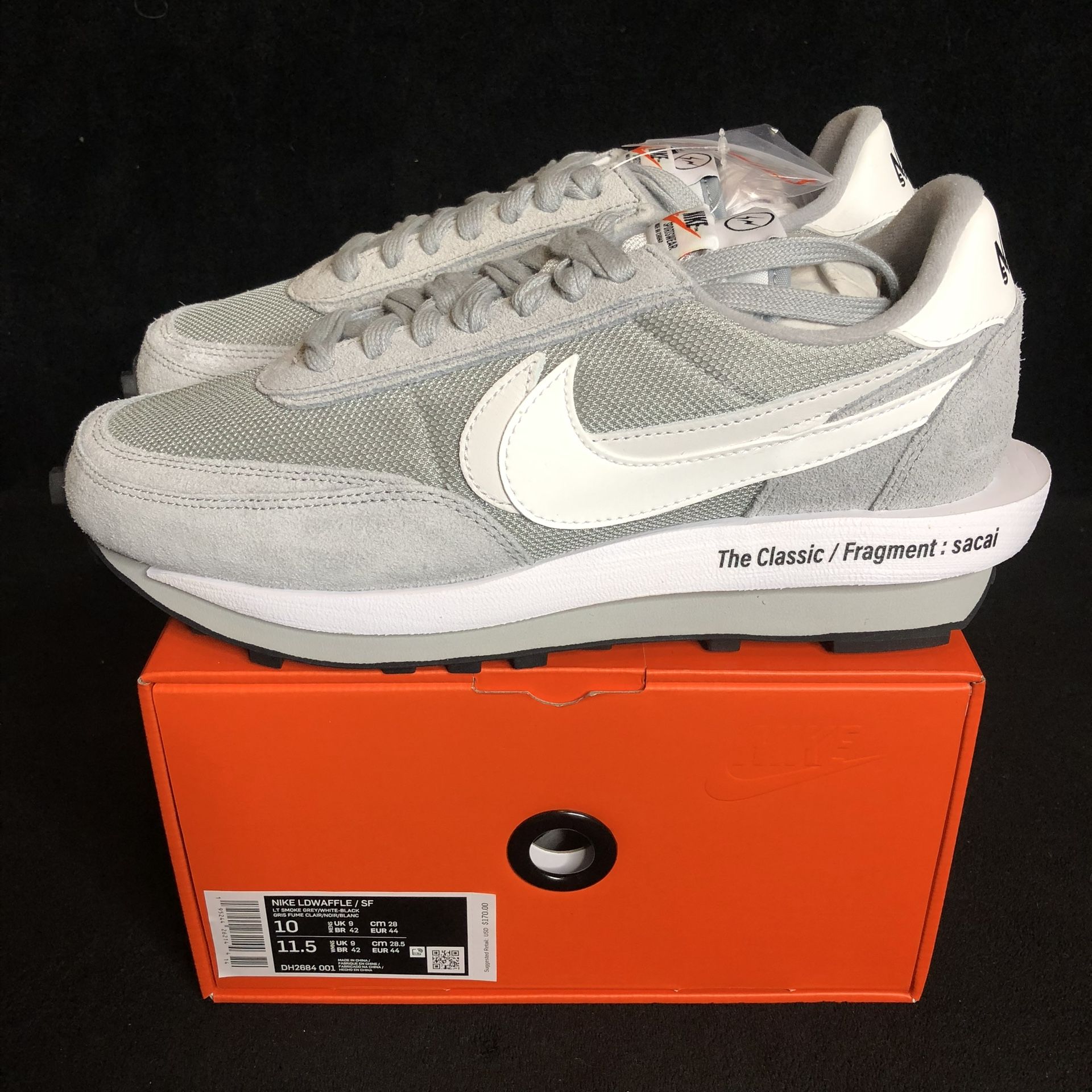 sacai x Fragment x Nike LDWaffle SF Grey (Preloved) UK 11 NIKE 